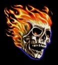 Flaming Skull imprinted design